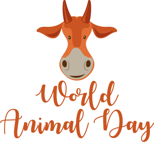 Transparent World Animal Day Giraffe Cartoon Logo for Animal Day for World Animal Day