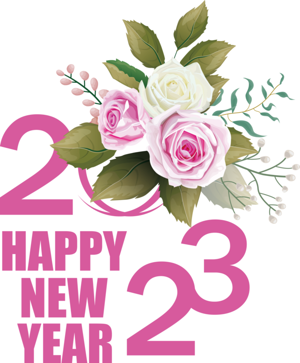 Transparent New Year Drawing Design Infant for Happy New Year 2023 for New Year