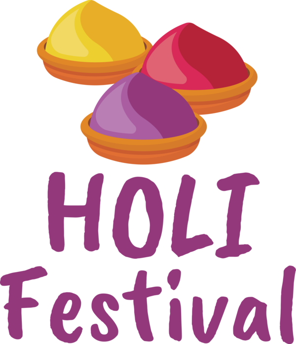 Transparent Holi Design Logo Violet for Happy Holi for Holi