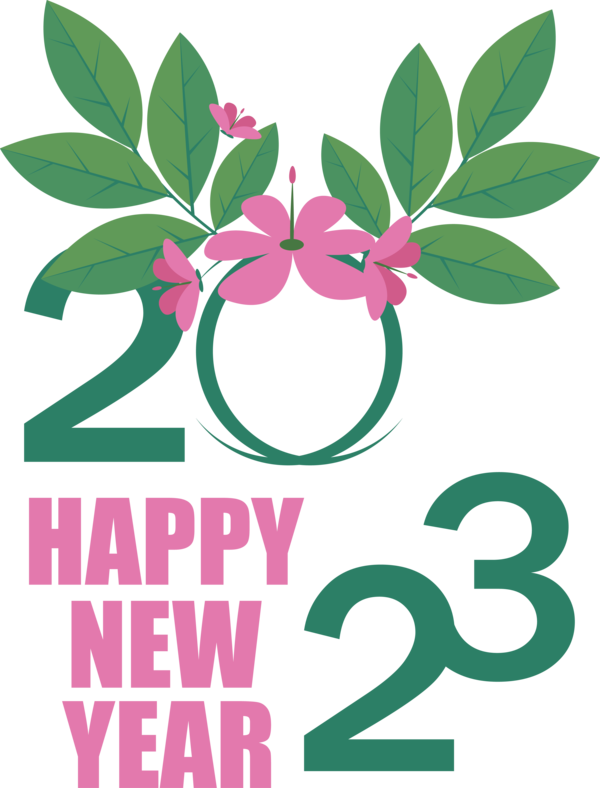 Transparent New Year Flower Logo Cumbernauld for Happy New Year 2023 for New Year
