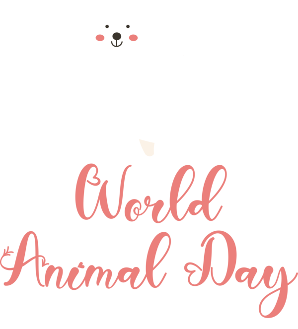 Transparent World Animal Day Logo Calligraphy Line for Animal Day for World Animal Day
