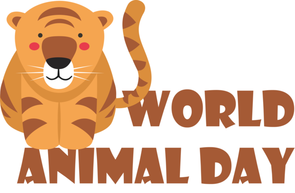 Transparent World Animal Day Lion Tiger Cat for Animal Day for World Animal Day