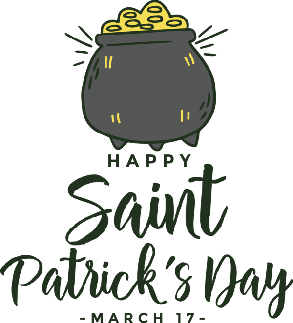 Transparent St. Patrick's Day Logo Fruit Design for Saint Patrick for St Patricks Day