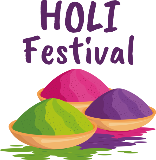 Transparent Holi Design Superfood Fruit for Happy Holi for Holi
