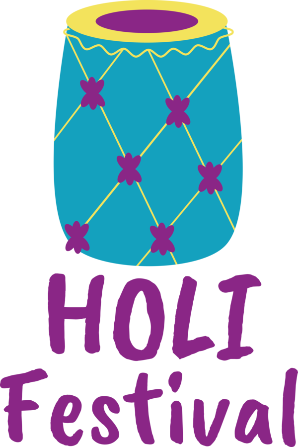 Transparent Holi Logo Design Violet for Happy Holi for Holi