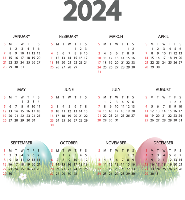 Transparent New Year calendar Month Julian calendar for Printable 2024 Calendar for New Year