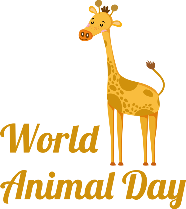 Transparent World Animal Day Giraffe Reindeer Lobster for Animal Day for World Animal Day