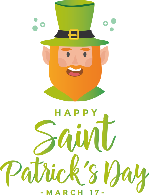 Transparent St. Patrick's Day Logo Human Meter for Saint Patrick for St Patricks Day