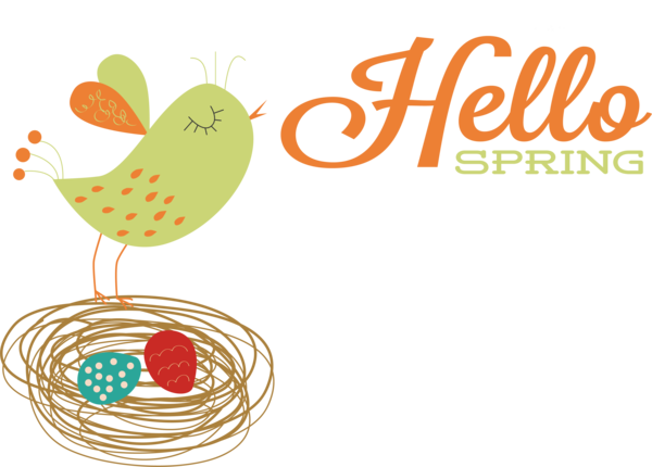 Transparent Easter Clip Art for Fall Design Drawing for Hello Spring for Easter