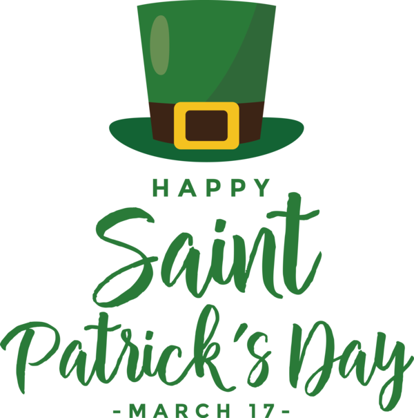 Transparent St. Patrick's Day Logo Green Symbol for Saint Patrick for St Patricks Day
