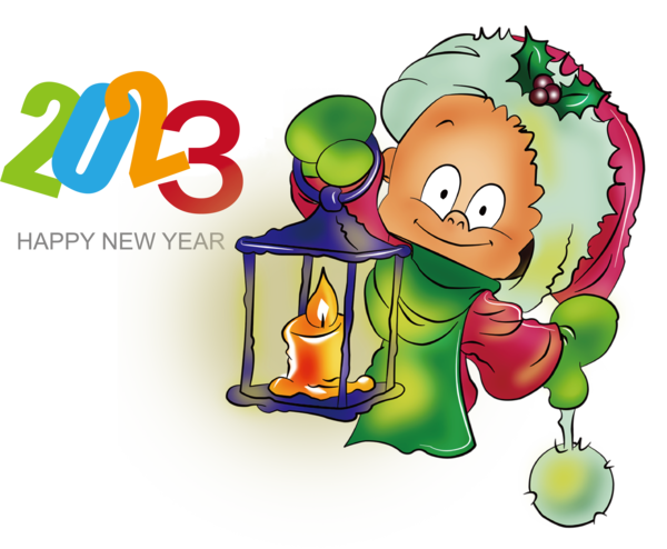 Transparent New Year Cartoon Christmas Drawing for Happy New Year 2023 for New Year