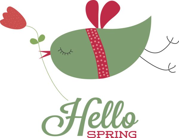 Transparent Easter Christmas Graphics Drawing Design for Hello Spring for Easter