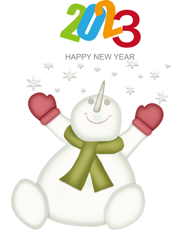Transparent New Year Snowman Christmas Santa Claus for Happy New Year 2023 for New Year