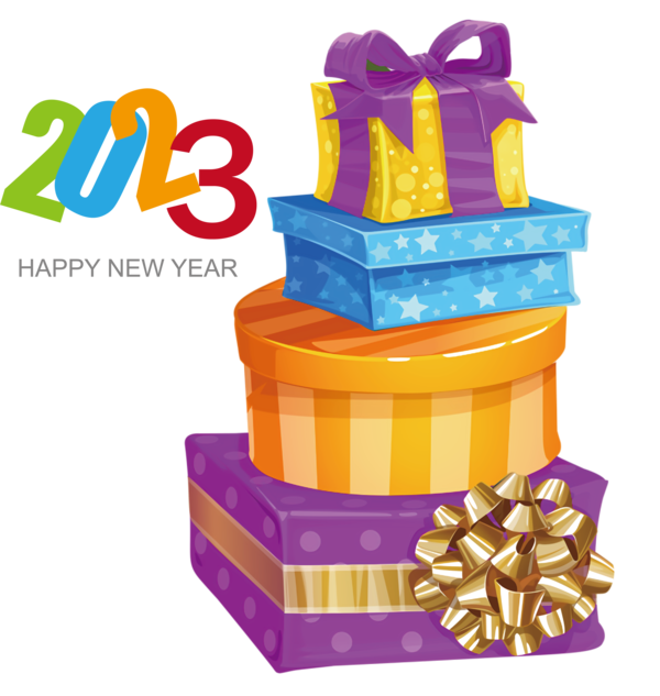 Transparent New Year Birthday Gift Party for Happy New Year 2023 for New Year