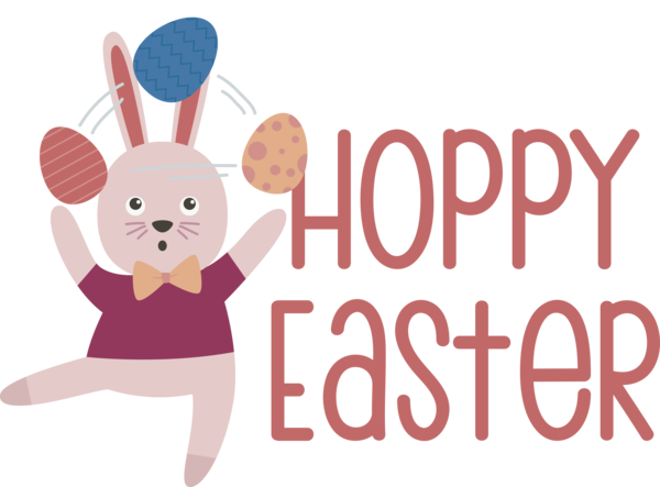 Transparent Easter Cartoon Design Happiness for Easter Day for Easter