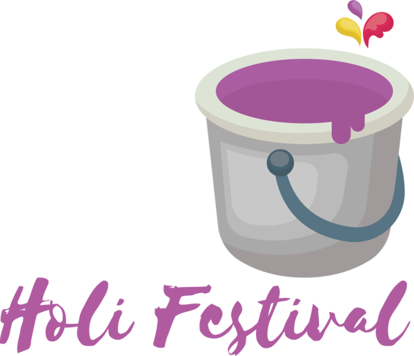 Transparent Holi Design Violet Meter for Happy Holi for Holi