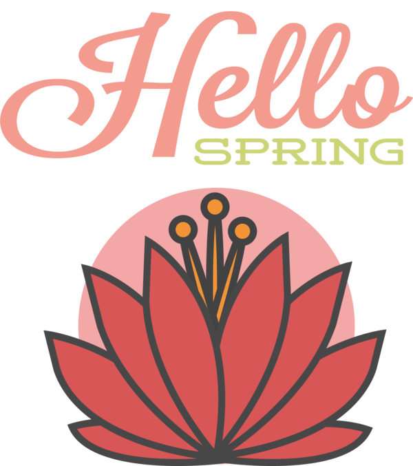 Transparent Easter Leaf Floral design Design for Hello Spring for Easter
