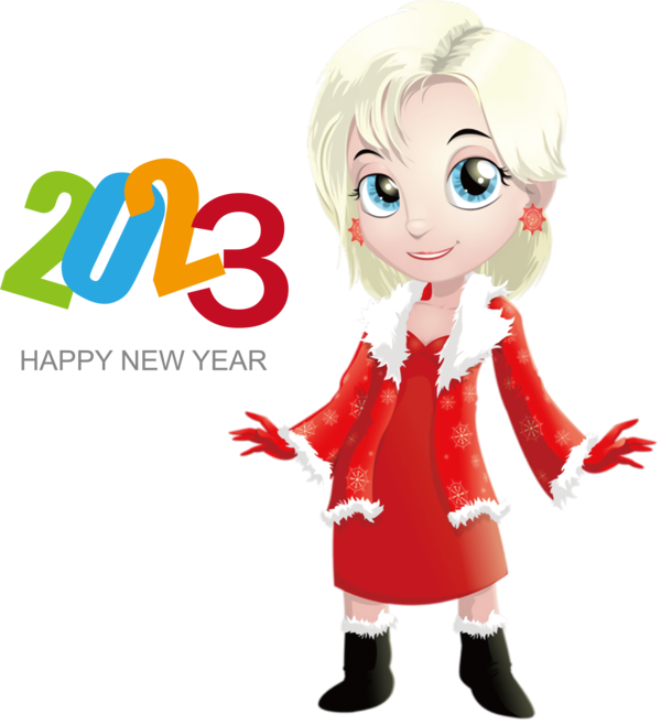 Transparent New Year Design Drawing Cartoon for Happy New Year 2023 for New Year