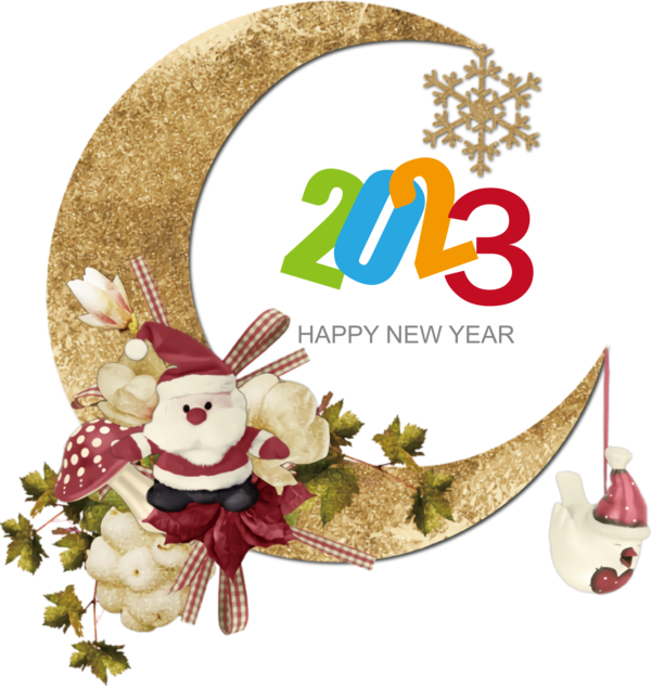 Transparent New Year Christmas New Year Design for Happy New Year 2023 for New Year