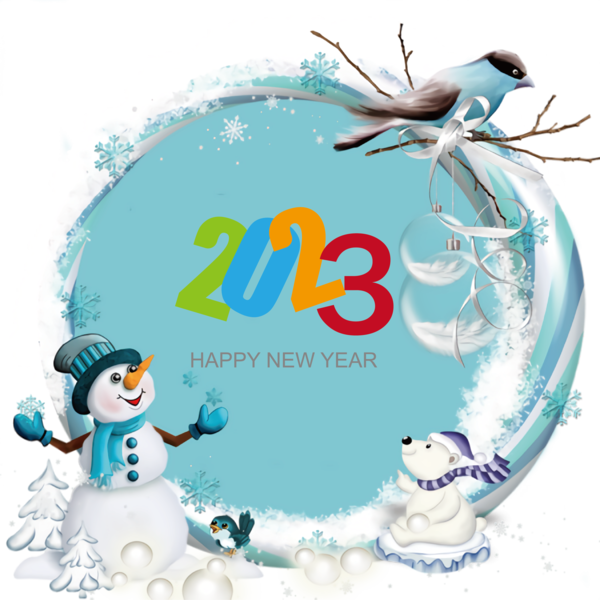 Transparent New Year Christmas Graphics Christmas Snowman for Happy New Year 2023 for New Year
