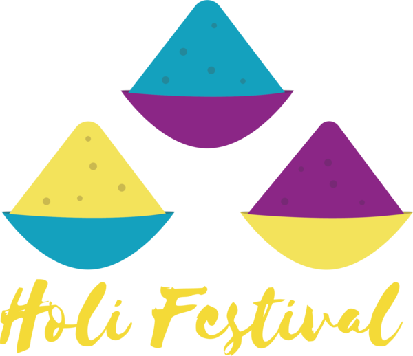Transparent Holi Design Line Triangle for Happy Holi for Holi