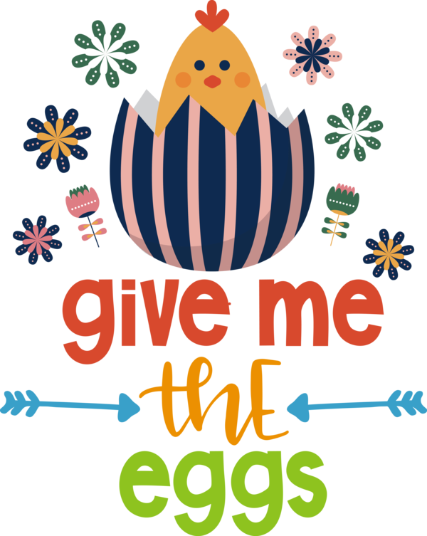 Transparent Easter Design Logo Line for Easter Egg for Easter