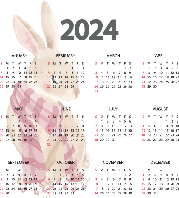 Transparent New Year calendar Calendar Month for Printable 2024 Calendar for New Year