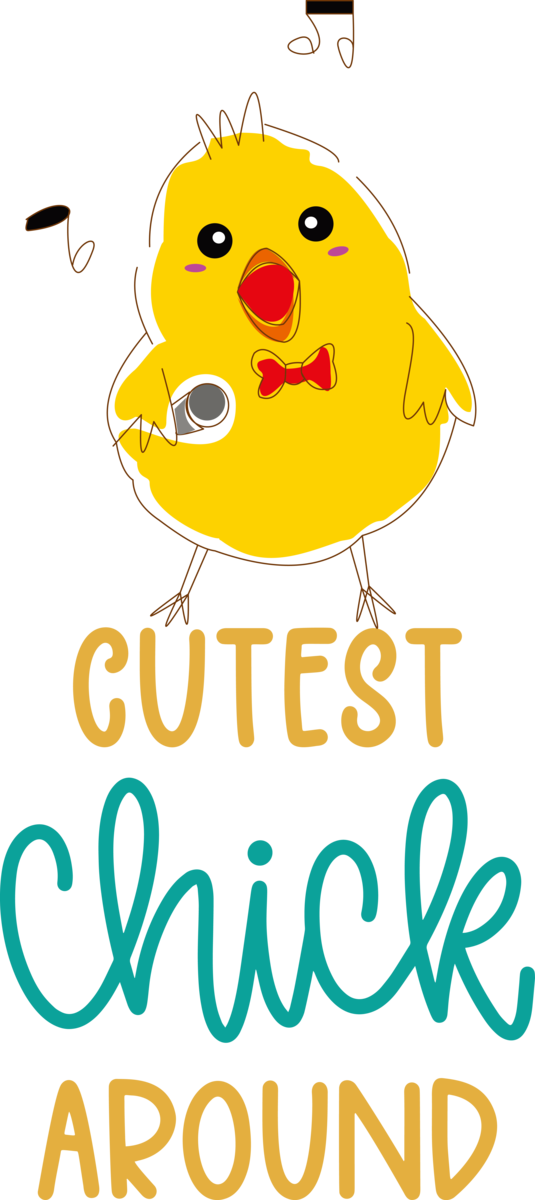Transparent Easter Smiley Text Yellow for Easter Chick for Easter