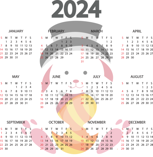 Transparent New Year calendar Design 2014 for Printable 2024 Calendar for New Year