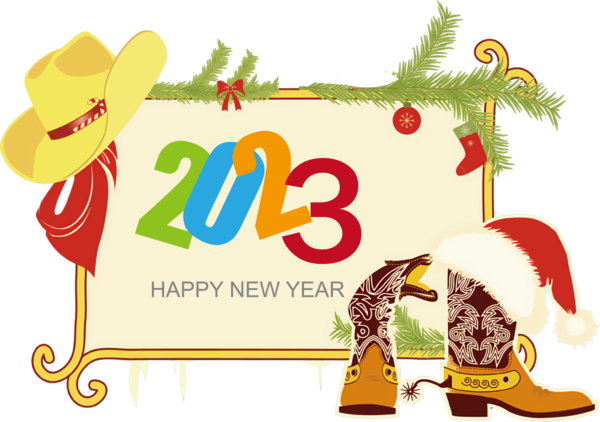 Transparent New Year Christmas Painting Drawing for Happy New Year 2023 for New Year