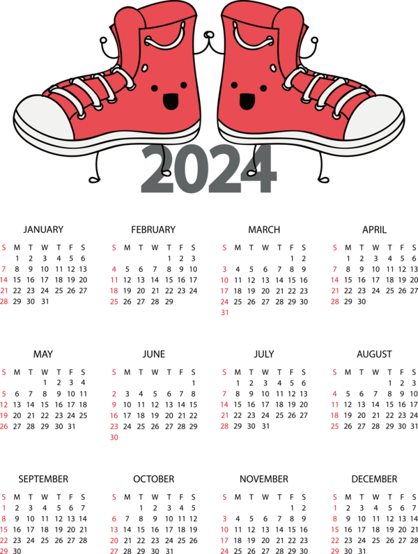 Transparent New Year CeBIT 2014 Design Shoe for Printable 2024 Calendar for New Year