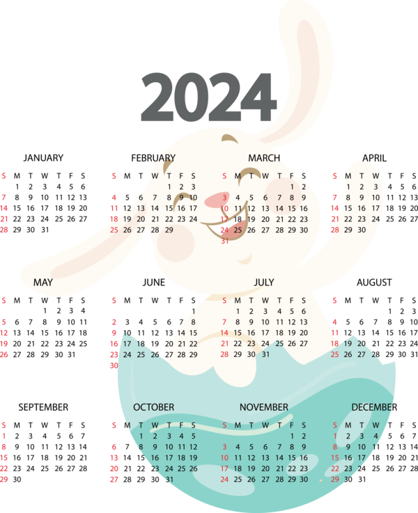 Transparent New Year CeBIT 2014 Line Design for Printable 2024 Calendar for New Year