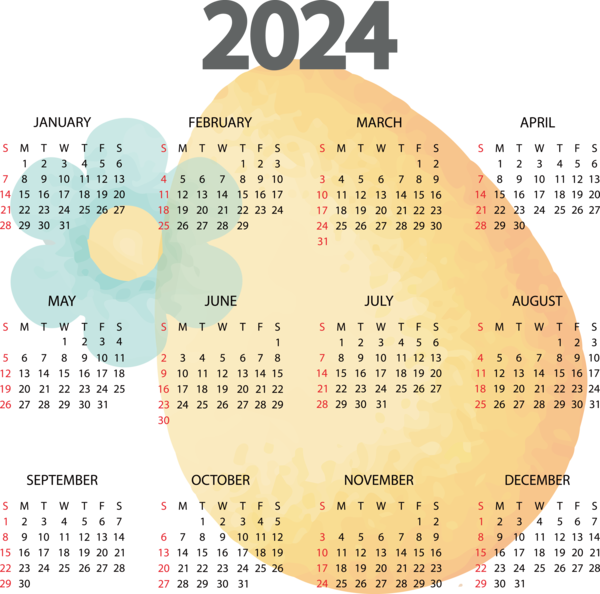 Transparent New Year Exame Nacional do Ensino Médio (ENEM) calendar Design for Printable 2024 Calendar for New Year