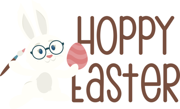 Transparent Easter Logo Cartoon Design for Easter Bunny for Easter
