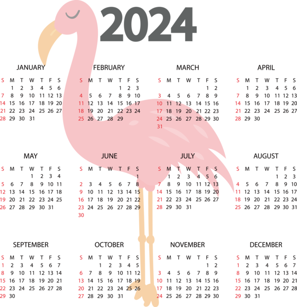 Transparent New Year CeBIT 2014 Birds Design for Printable 2024 Calendar for New Year