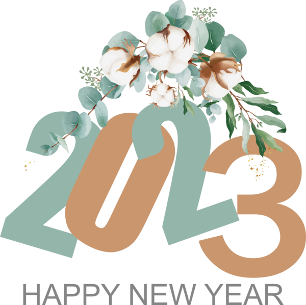 Transparent New Year Rhode Island School of Design (RISD) Floral design Flower for Happy New Year 2023 for New Year