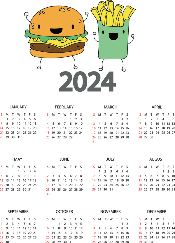 Transparent New Year Budapest calendar Design for Printable 2024 Calendar for New Year