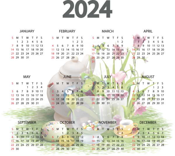 Flower Calendar 2024 Printable Lou Agnella   Flower Calendar Design For New Year 6213220ef235b9.70664978 