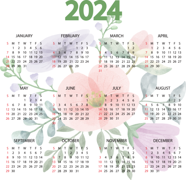 Transparent New Year RSA Conference Design calendar for Printable 2024 Calendar for New Year