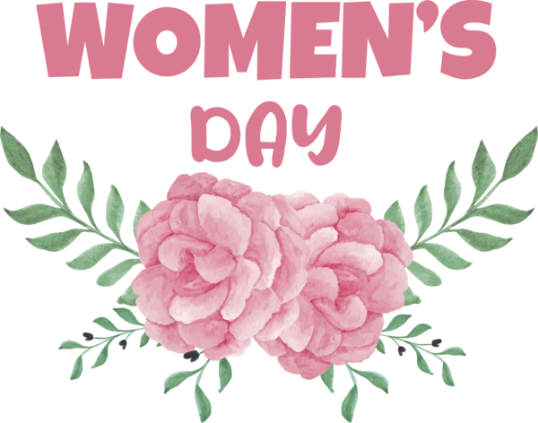 Transparent International Women's Day Painting Flower Floral design for Women's Day for International Womens Day