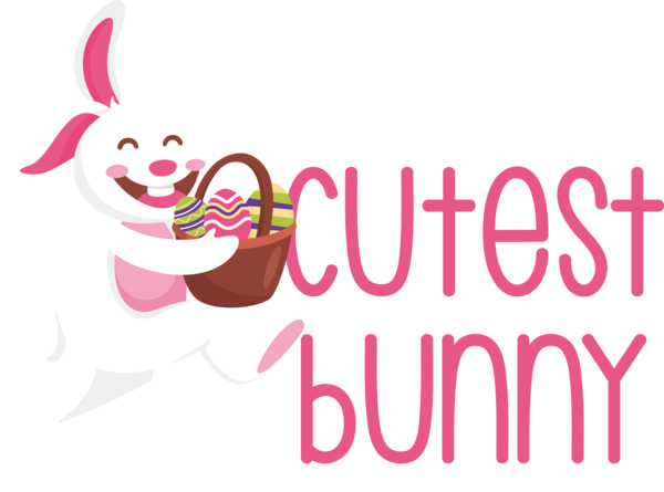 Transparent Easter Cartoon Logo Line for Easter Bunny for Easter