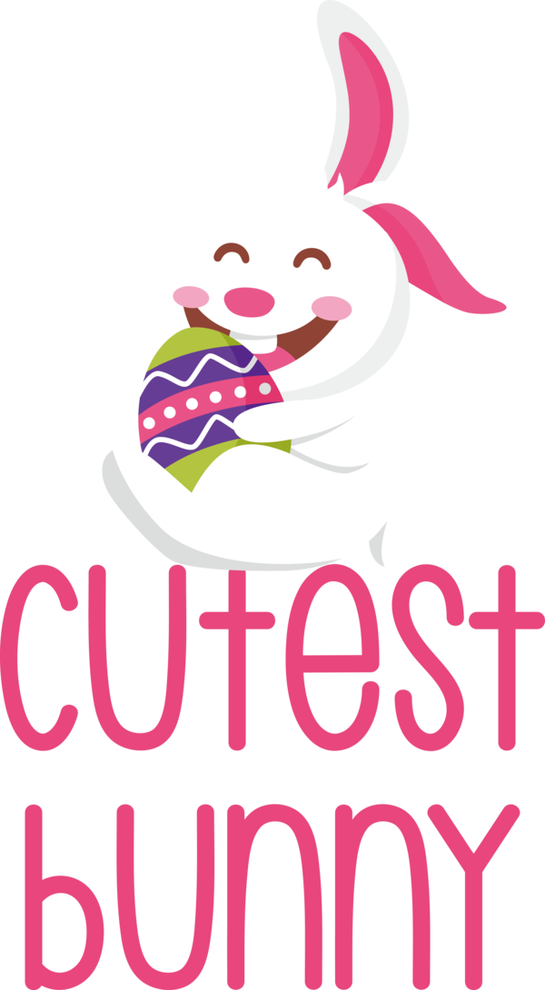 Transparent Easter Design Logo Line for Easter Bunny for Easter
