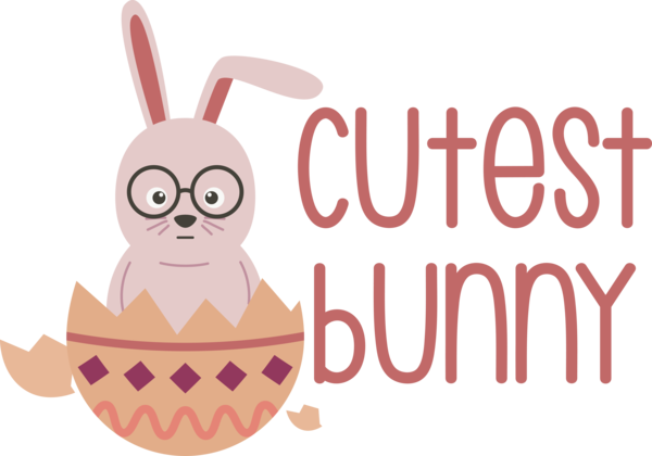 Transparent Easter Easter Bunny Cartoon Logo for Easter Bunny for Easter