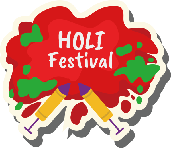 Transparent Holi Logo Icon Design for Happy Holi for Holi
