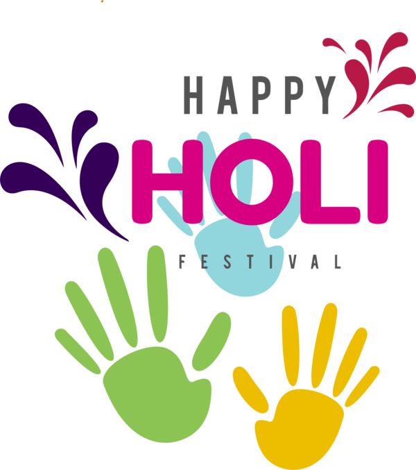 Transparent Holi Flower  Cartoon for Happy Holi for Holi