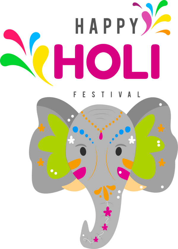 Transparent Holi Drawing Painting Digital art for Happy Holi for Holi