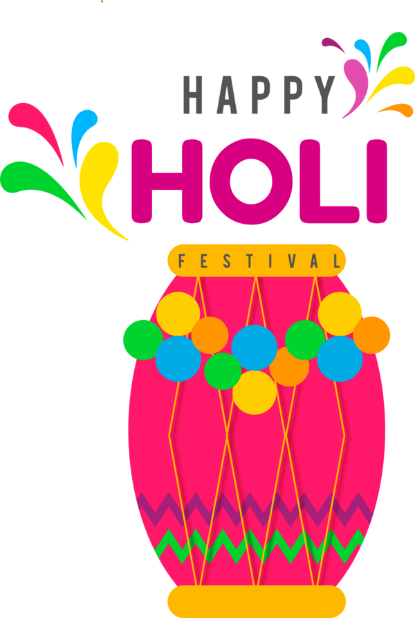 Transparent Holi Holi Gulal Christmas Graphics for Happy Holi for Holi