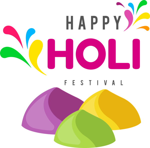 Transparent Holi Logo Drawing Festival for Happy Holi for Holi