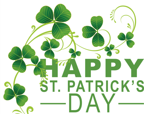 Transparent St. Patrick's Day Leaf Shamrock Herbal medicine for Saint Patrick for St Patricks Day