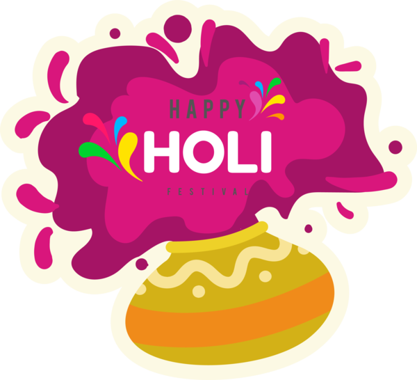 Transparent Holi Powder photography Logo Drawing for Happy Holi for Holi